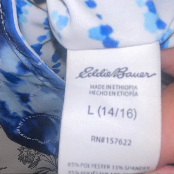 Eddie Bauer Blue and white heart 2pcs bikini tank and bottom - Picture 6 of 6